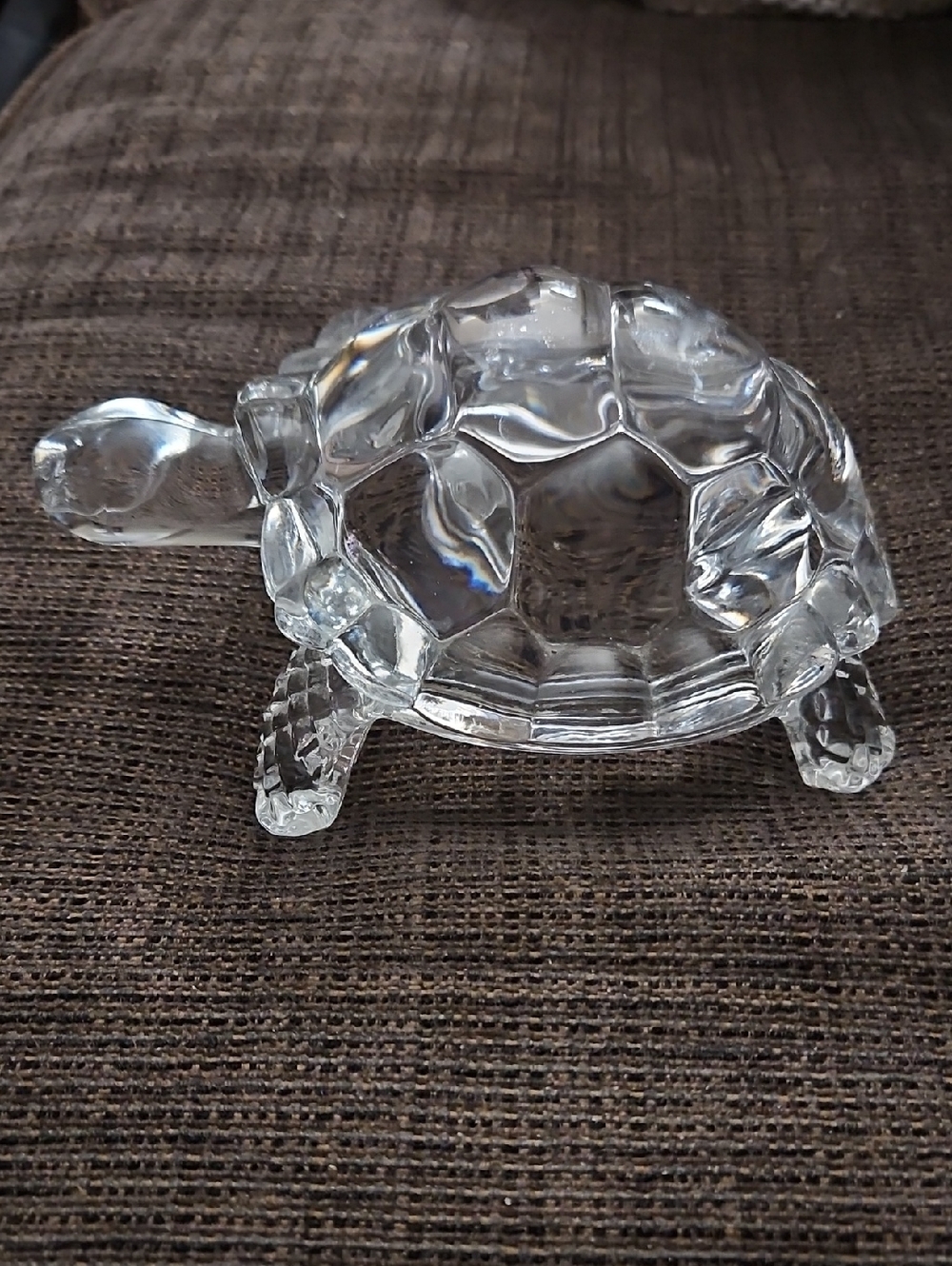 Clear 7.25" Crystal Turtle - Picture 2 of 3